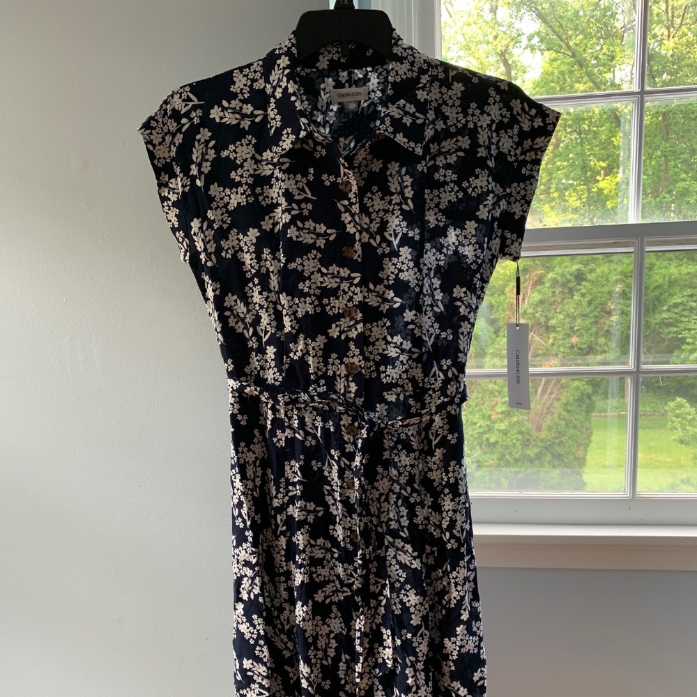 Calvin Klein Button Down Shirt Dress